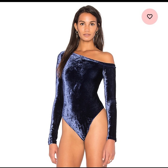 Revolve Backtosquareone Velvet Bodysuit - Picture 1 of 6